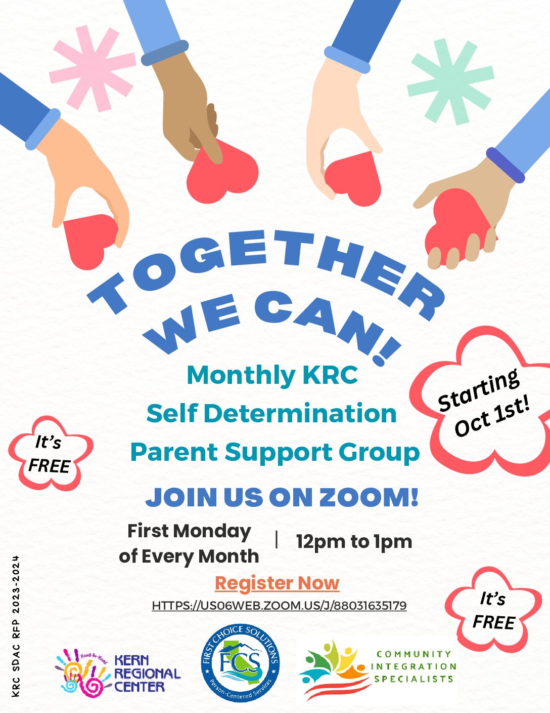 Monthly KRC Self Determination Parent Support Group